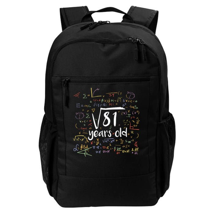 Funny 9 Year Old Birthday Square Root Of 81 Math Daily Commute Backpack