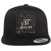 Funny 9 Year Old Birthday Square Root Of 81 Math Flatbill Hat
