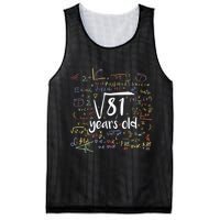 Funny 9 Year Old Birthday Square Root Of 81 Math Mesh Reversible Basketball Jersey Tank