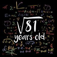 Funny 9 Year Old Birthday Square Root Of 81 Math Mesh Reversible Basketball Jersey Tank