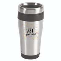 Funny 9 Year Old Birthday Square Root Of 81 Math 16oz Travel Tumbler