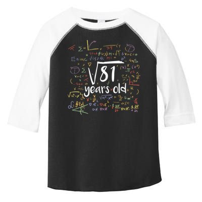 Funny 9 Year Old Birthday Square Root Of 81 Math Toddler Fine Jersey T-Shirt