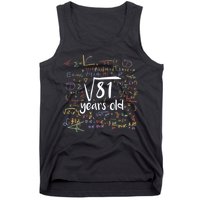 Funny 9 Year Old Birthday Square Root Of 81 Math Tank Top