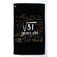 Funny 9 Year Old Birthday Square Root Of 81 Math Golf Towel