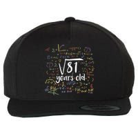 Funny 9 Year Old Birthday Square Root Of 81 Math Wool Snapback Cap