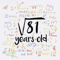Funny 9 Year Old Birthday Square Root Of 81 Math Garment-Dyed Sweatshirt