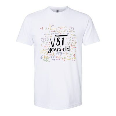 Funny 9 Year Old Birthday Square Root Of 81 Math Softstyle® CVC T-Shirt