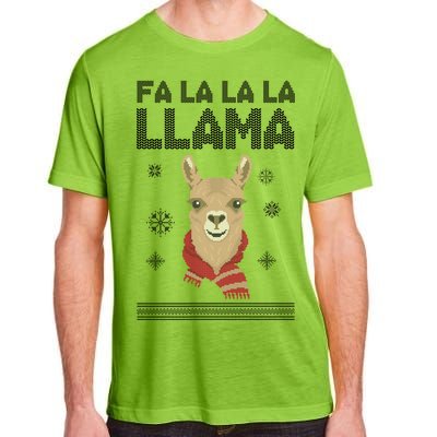 Fa La La La Llama Ugly Christmas Sweater Adult ChromaSoft Performance T-Shirt