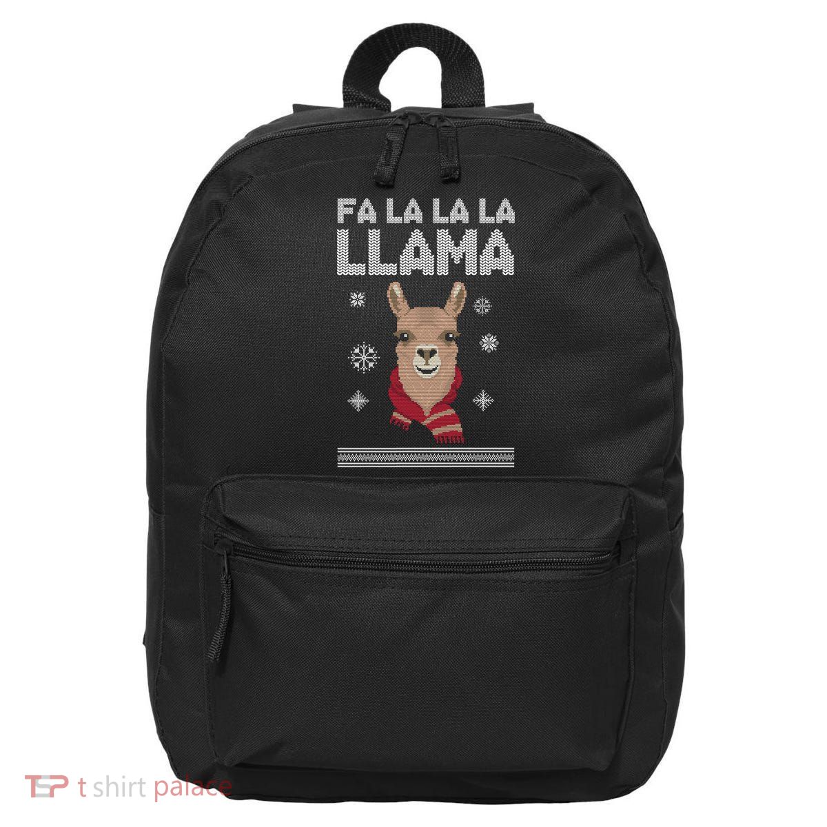 Fa La La La Llama Ugly Christmas Sweater 16 in Basic Backpack