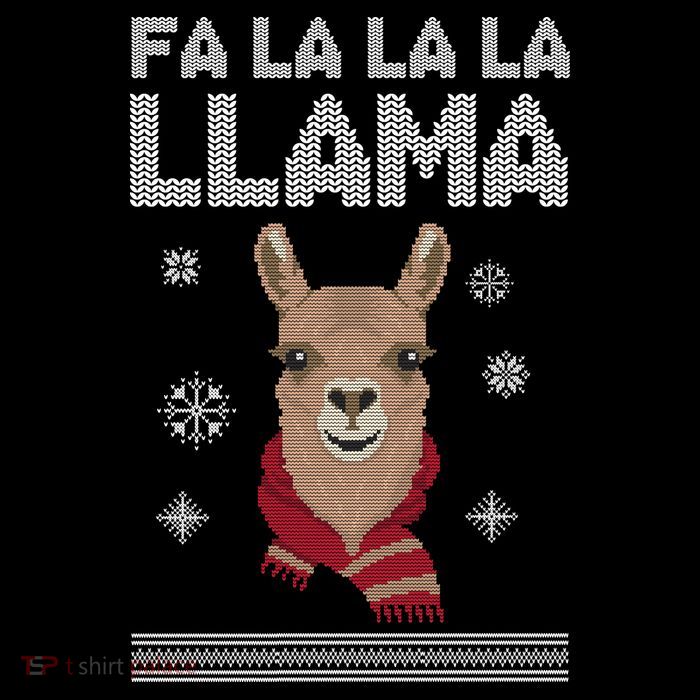 Fa La La La Llama Ugly Christmas Sweater Tank Top