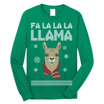 Fa La La La Llama Ugly Christmas Sweater Long Sleeve Shirt