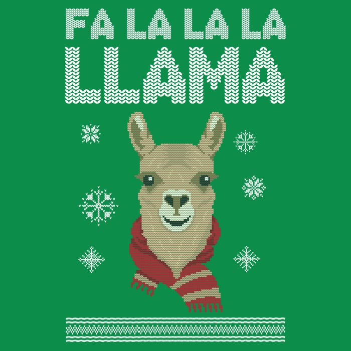 Fa La La La Llama Ugly Christmas Sweater Long Sleeve Shirt