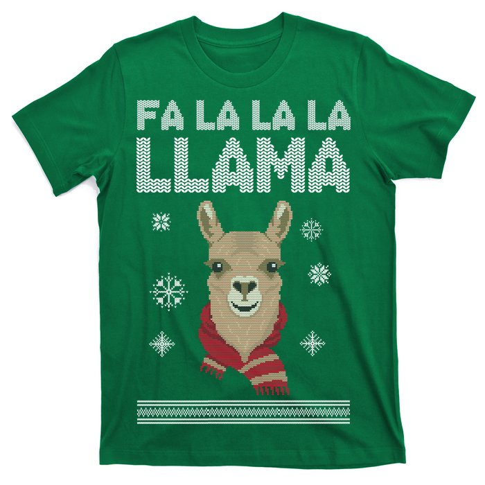 Fa La La La Llama Ugly Christmas Sweater T-Shirt