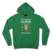 Fa La La La Llama Ugly Christmas Sweater Tall Hoodie