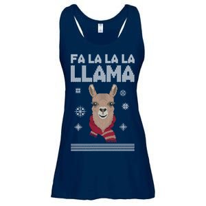 Fa La La La Llama Ugly Christmas Sweater Ladies Essential Flowy Tank