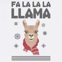 Fa La La La Llama Ugly Christmas Sweater Garment-Dyed Sweatshirt