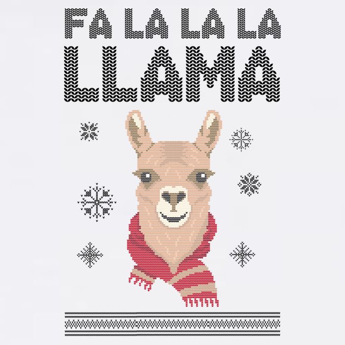 Fa La La La Llama Ugly Christmas Sweater Garment-Dyed Sweatshirt