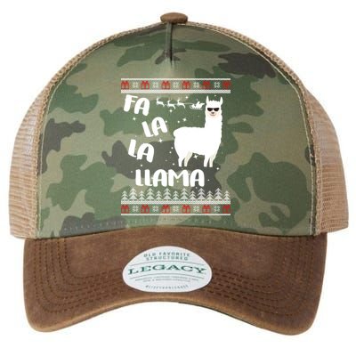 Fa La La Llama Ugly Christmas Legacy Tie Dye Trucker Hat