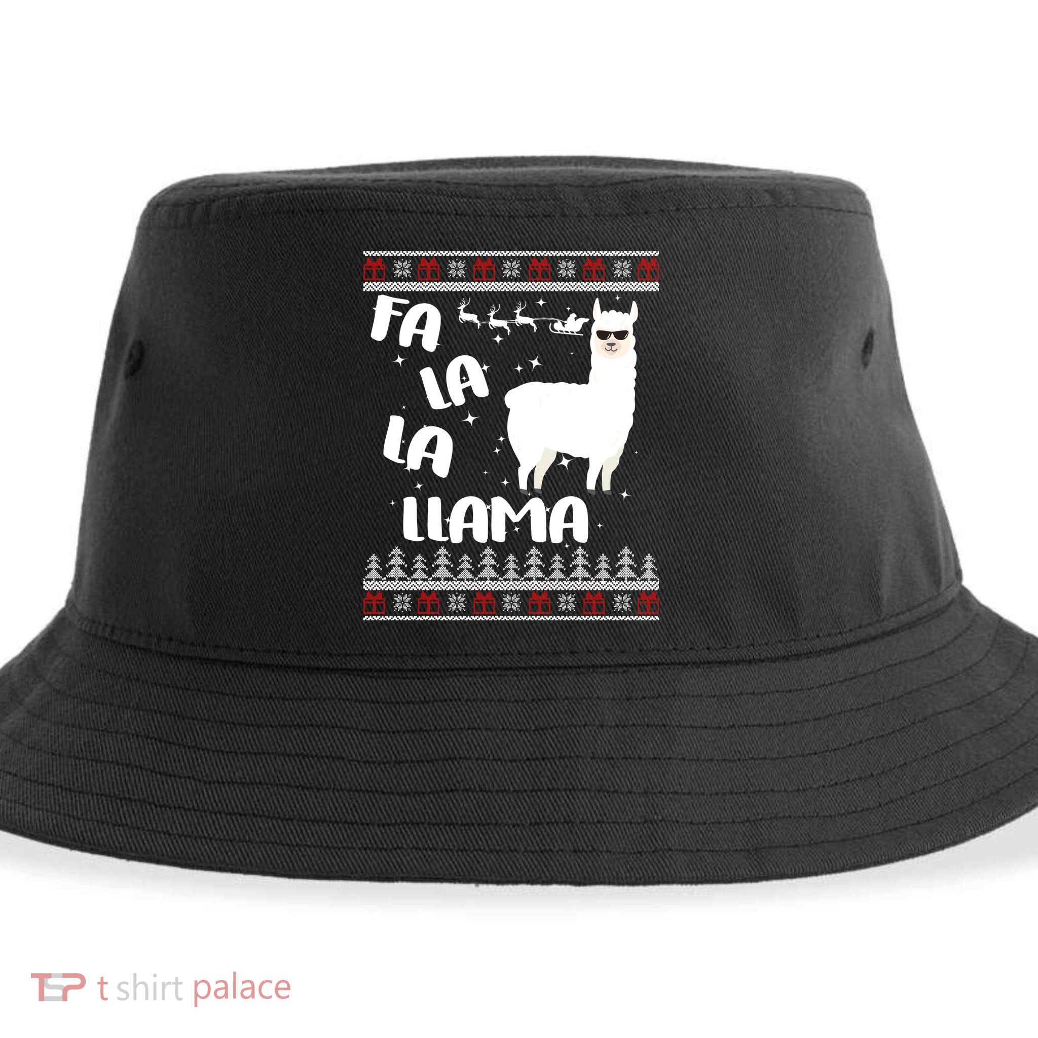 Fa La La Llama Ugly Christmas Sustainable Bucket Hat