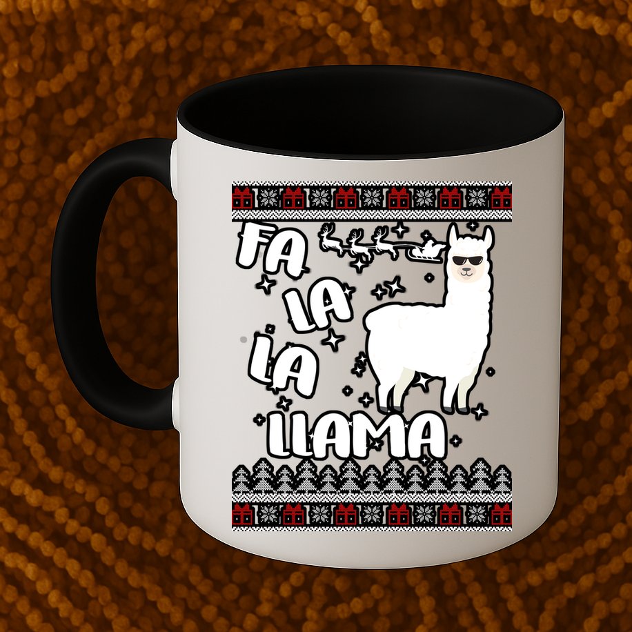 Fa La La Llama Ugly Christmas Mug