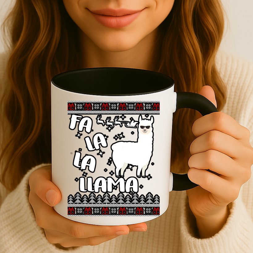 Fa La La Llama Ugly Christmas Mug