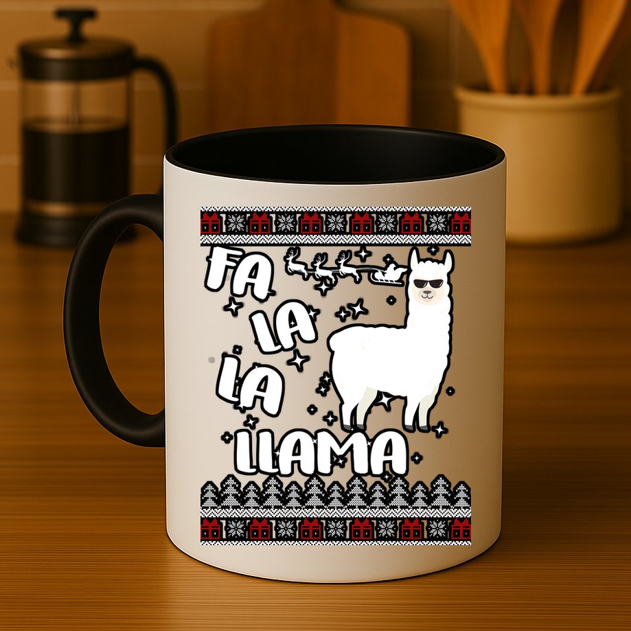 Fa La La Llama Ugly Christmas Mug