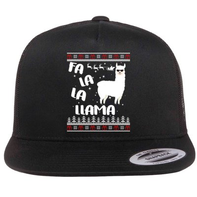 Fa La La Llama Ugly Christmas Flatbill Hat