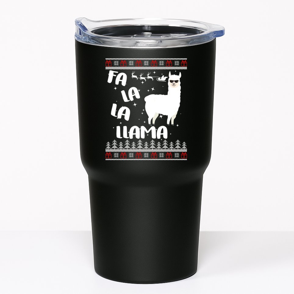 Fa La La Llama Ugly Christmas Tumbler