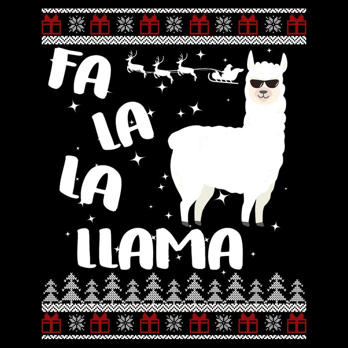 Fa La La Llama Ugly Christmas Youth Performance Sprint T-Shirt