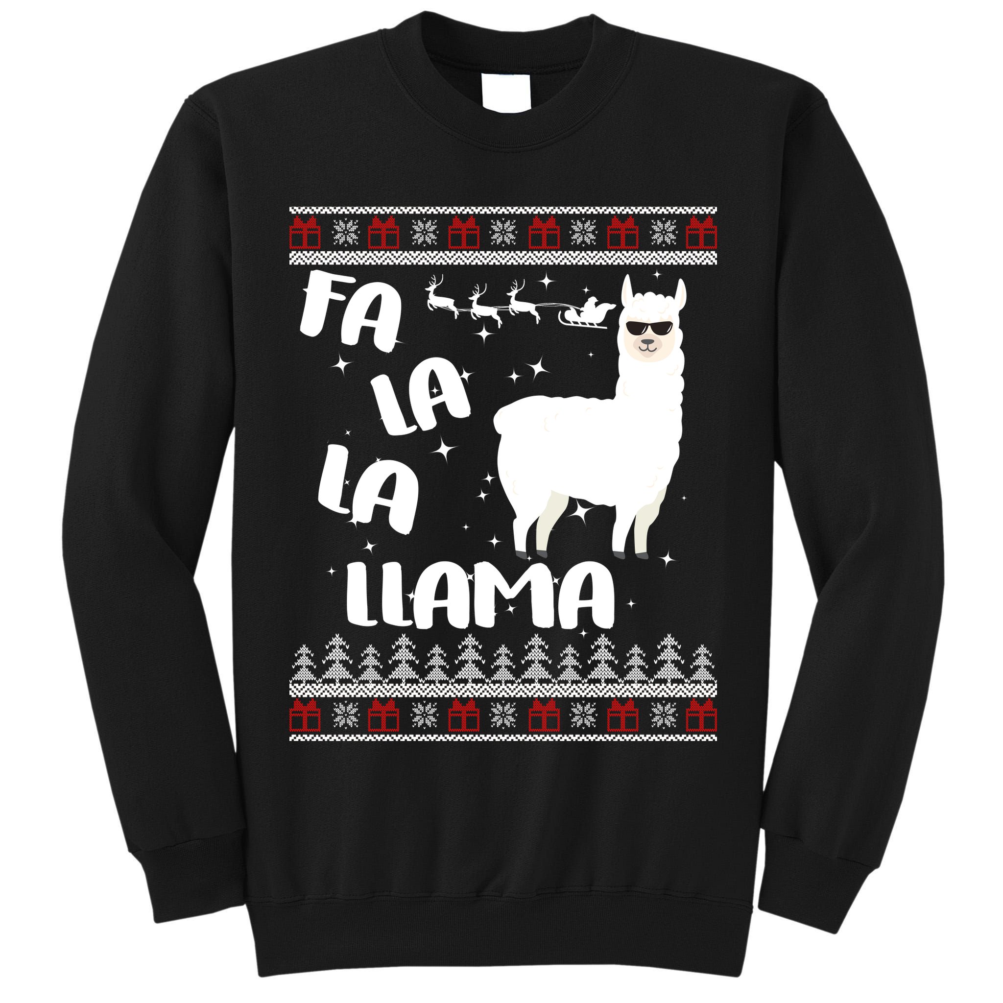 Fa La La Llama Ugly Christmas Tall Sweatshirt