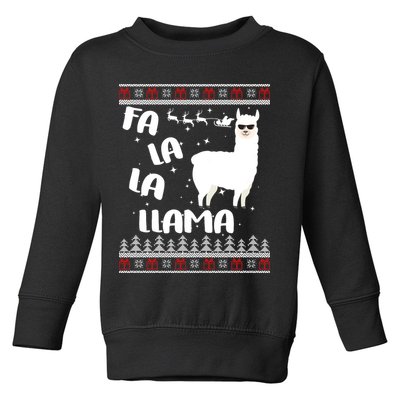 Fa La La Llama Ugly Christmas Toddler Sweatshirt