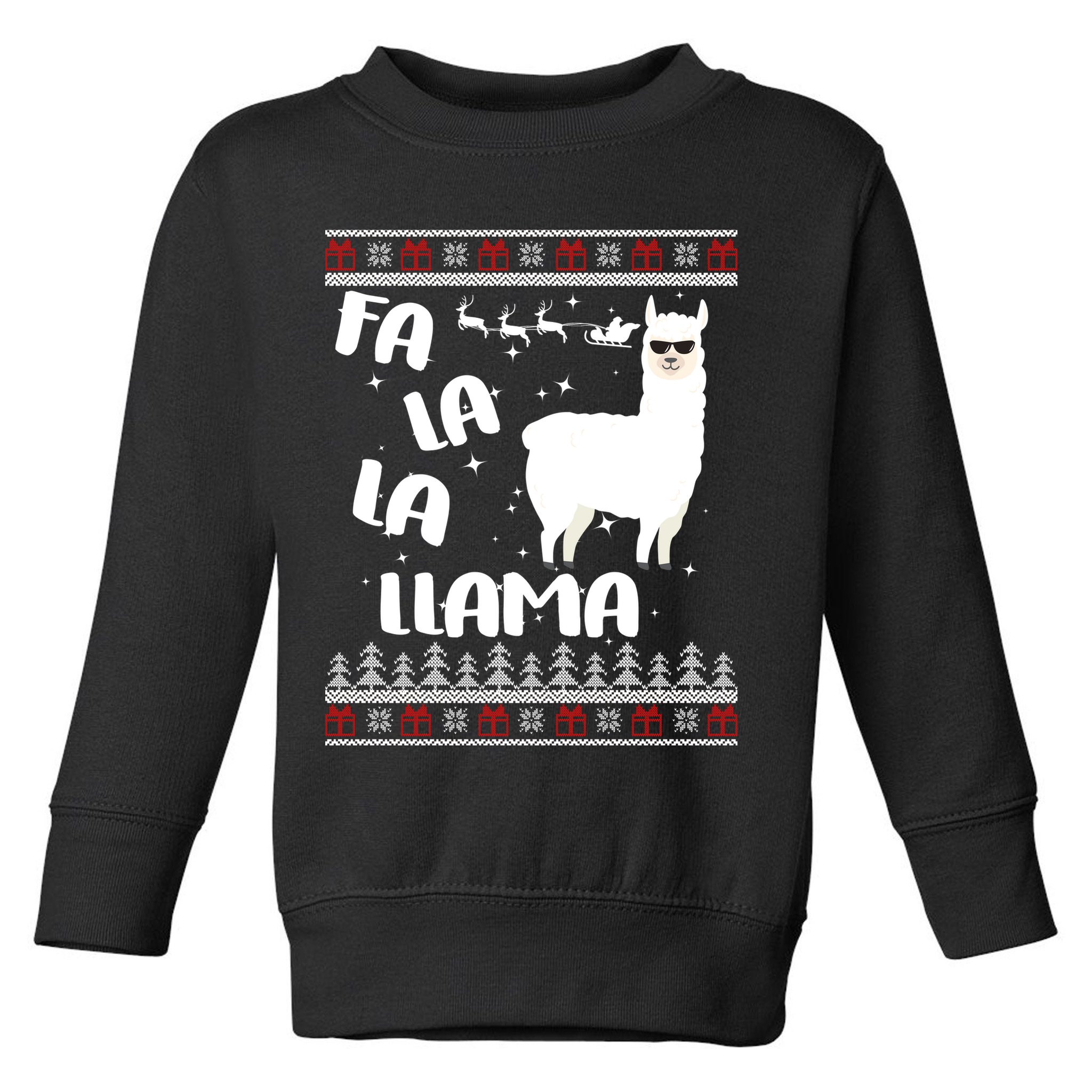 Fa La La Llama Ugly Christmas Toddler Sweatshirt