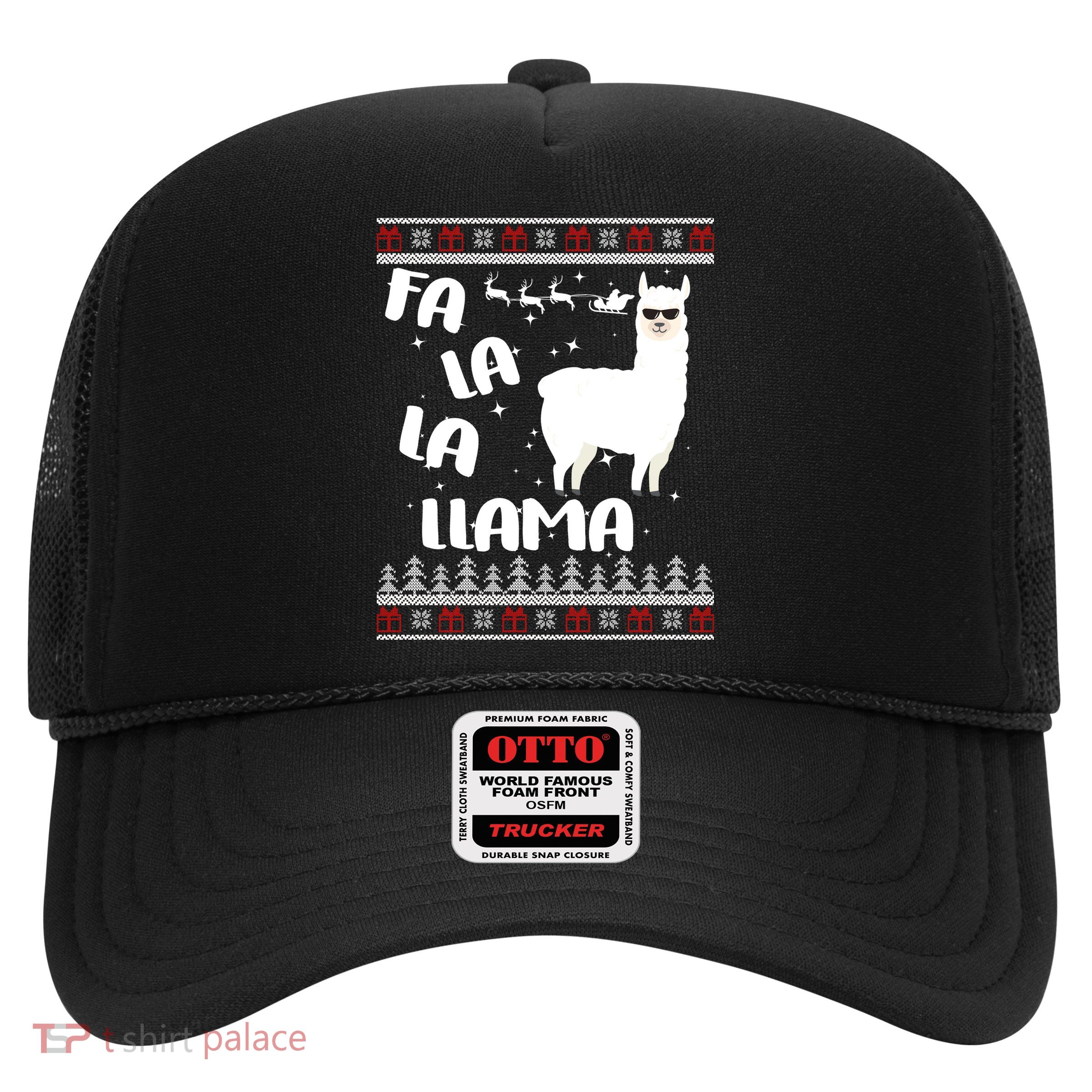 Fa La La Llama Ugly Christmas Trucker Hat
