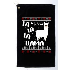 Fa La La Llama Ugly Christmas Platinum Collection Golf Towel