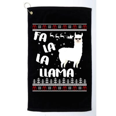 Fa La La Llama Ugly Christmas Golf Towel