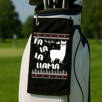 Fa La La Llama Ugly Christmas Golf Towel