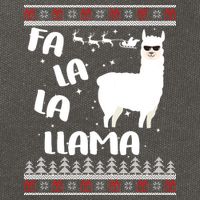 Fa La La Llama Ugly Christmas Cotton Canvas Backpack