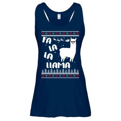 Fa La La Llama Ugly Christmas Ladies Essential Flowy Tank