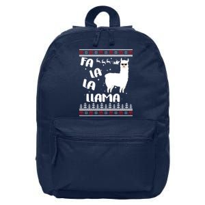 Fa La La Llama Ugly Christmas 16 in Basic Backpack