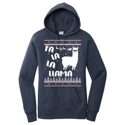 Fa La La Llama Ugly Christmas Women's Pullover Hoodie