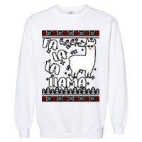 Fa La La Llama Ugly Christmas Garment-Dyed Sweatshirt