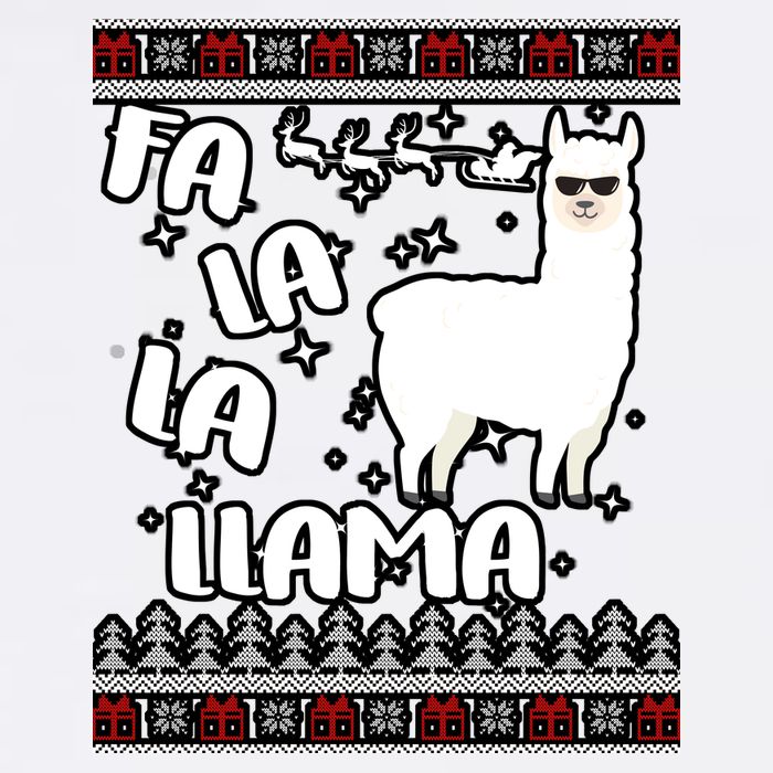 Fa La La Llama Ugly Christmas Garment-Dyed Sweatshirt