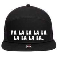 FA LALALALALALALA 7 Panel Mesh Trucker Snapback Hat