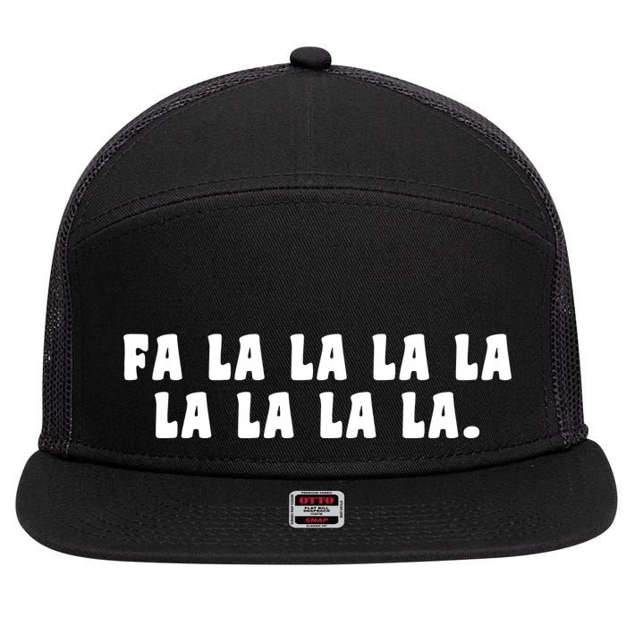 FA LALALALALALALA 7 Panel Mesh Trucker Snapback Hat