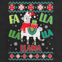 Fa Lla Lla Lla Llama Ugly Christmas Sweater 7 Panel Mesh Trucker Snapback Hat