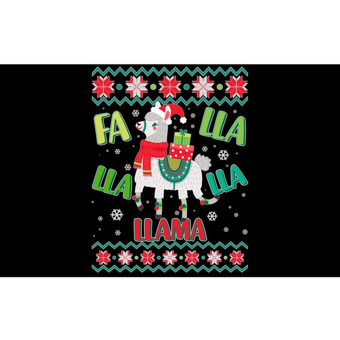 Fa Lla Lla Lla Llama Ugly Christmas Sweater Bumper Sticker