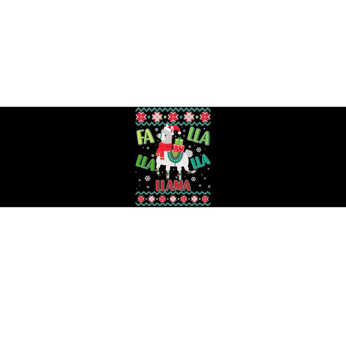 Fa Lla Lla Lla Llama Ugly Christmas Sweater Bumper Sticker