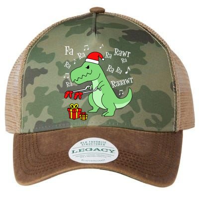 Fa Ra Ra Rawr Christmas T-Rex Presents Legacy Tie Dye Trucker Hat