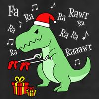 Fa Ra Ra Rawr Christmas T-Rex Presents Cool Comfort Performance Bucket Hat