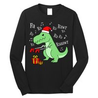 Fa Ra Ra Rawr Christmas T-Rex Presents Long Sleeve Shirt